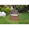 4 pcs brown color sofa aluminium rattan fenicha